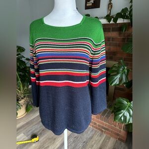 🛍️Sag Harbor multiple color and 3/4 sleeve sweater size medium excellent
